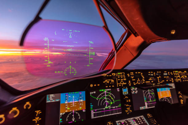 Modern glass cockpit instrument panel